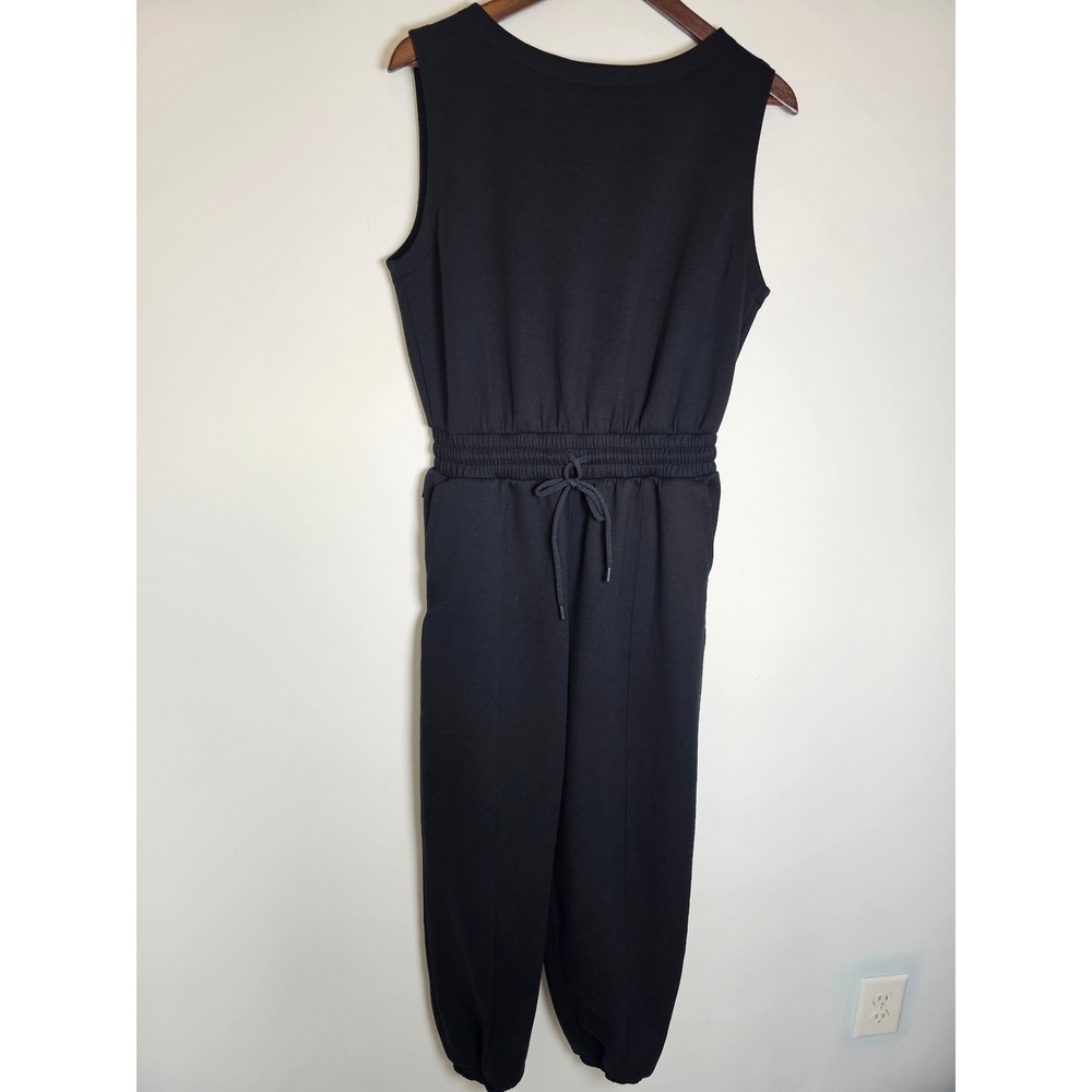 Athleisure YPB A&F Neoknit Jumpsuit Womens Medium Black Sleeveless Jogger Pocket